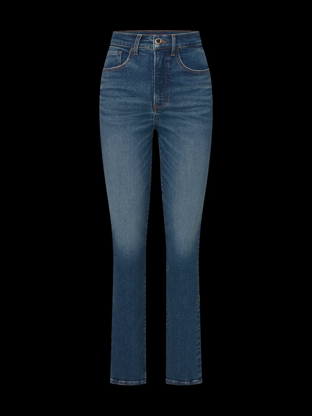 Veronica Beard Lydia Ultra-Slim JeansMedium-Wash High-Rise Italian Denim 27